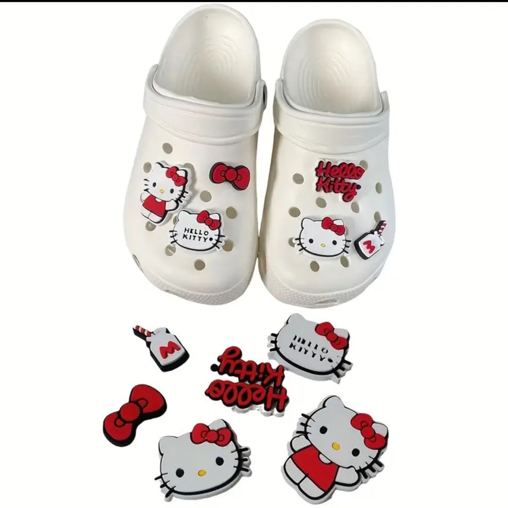 NEW SANRIO HELLO KITTY Silicone PVC Croc Inspired Shoe Charms
